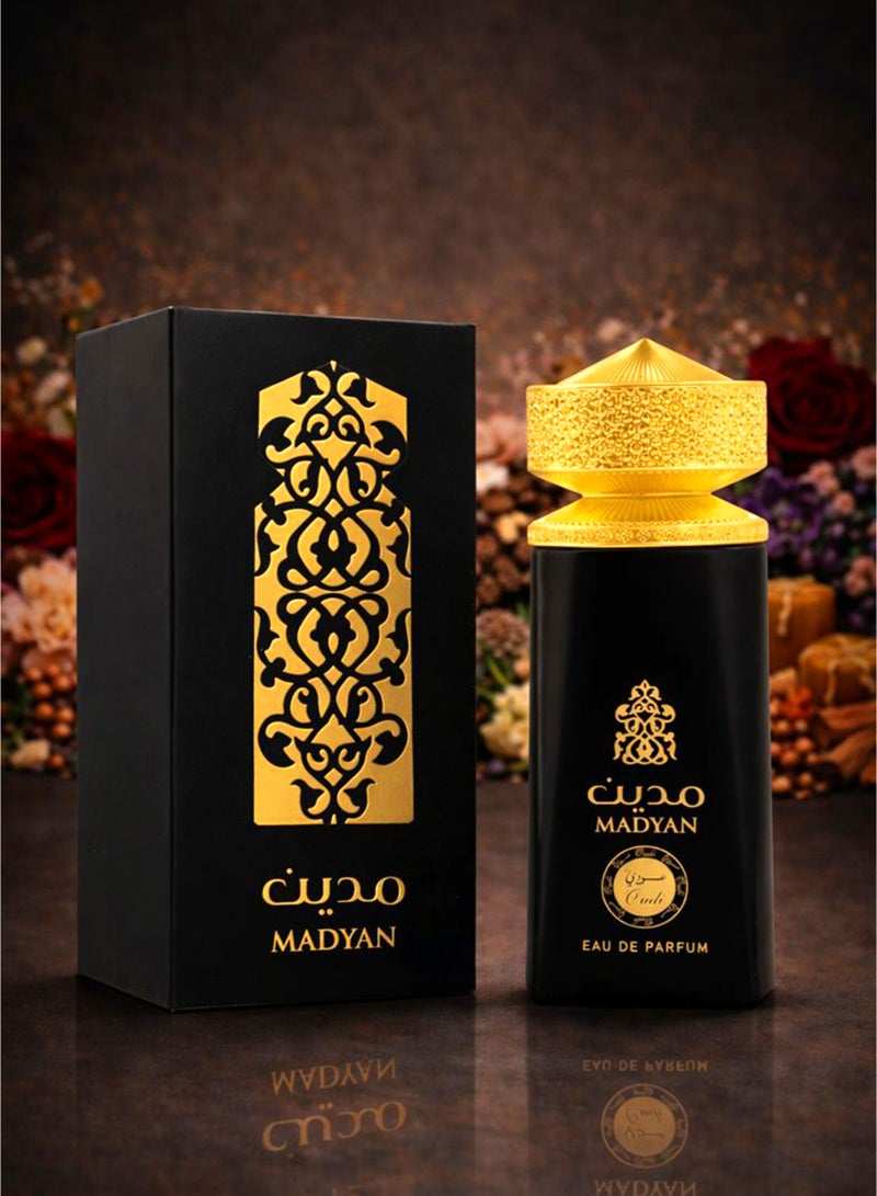 OUDI Musky Women Perfume Oudi Madyan Eau De Parfum 100ml | Luxury Women's Perfume with Floral, Patchouli & Woody Notes | Long Lasting Perfume for Womens - Image 3